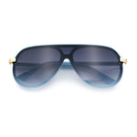 Womens Classy 90s Designer Shield Rimless Racer Plastic Fashion Sunglasses