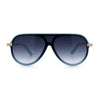 Womens Classy 90s Designer Shield Rimless Racer Plastic Fashion Sunglasses
