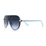 Womens Classy 90s Designer Shield Rimless Racer Plastic Fashion Sunglasses