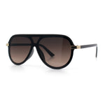 Womens Classy 90s Designer Shield Rimless Racer Plastic Fashion Sunglasses