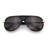 Womens Classy 90s Designer Shield Rimless Racer Plastic Fashion Sunglasses