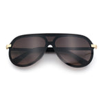 Womens Classy 90s Designer Shield Rimless Racer Plastic Fashion Sunglasses