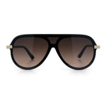 Womens Classy 90s Designer Shield Rimless Racer Plastic Fashion Sunglasses