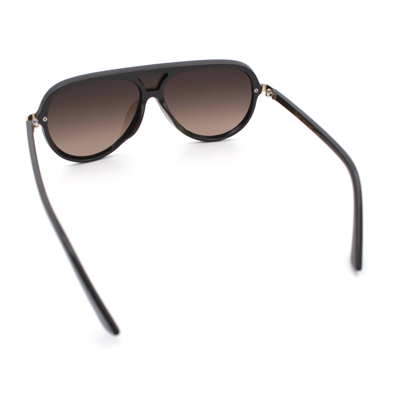 Womens Classy 90s Designer Shield Rimless Racer Plastic Fashion Sunglasses