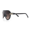 Womens Classy 90s Designer Shield Rimless Racer Plastic Fashion Sunglasses