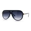 Womens Classy 90s Designer Shield Rimless Racer Plastic Fashion Sunglasses