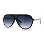 Womens Classy 90s Designer Shield Rimless Racer Plastic Fashion Sunglasses