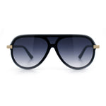 Womens Classy 90s Designer Shield Rimless Racer Plastic Fashion Sunglasses