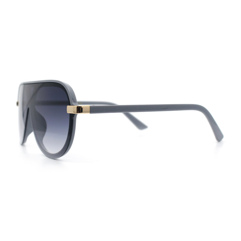 Womens Classy 90s Designer Shield Rimless Racer Plastic Fashion Sunglasses