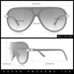 Womens Classy 90s Designer Shield Rimless Racer Plastic Fashion Sunglasses