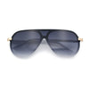 Womens Classy 90s Designer Shield Rimless Racer Plastic Fashion Sunglasses