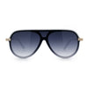 Womens Classy 90s Designer Shield Rimless Racer Plastic Fashion Sunglasses