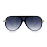 Womens Classy 90s Designer Shield Rimless Racer Plastic Fashion Sunglasses