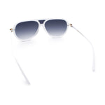 Womens Classy 90s Designer Shield Rimless Racer Plastic Fashion Sunglasses