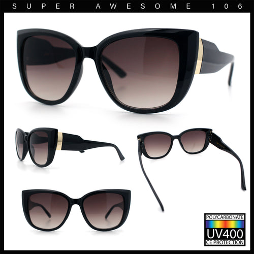 Womens Oversize Diva Luxury Fashion Cat Eye Designer Style Sunglasses