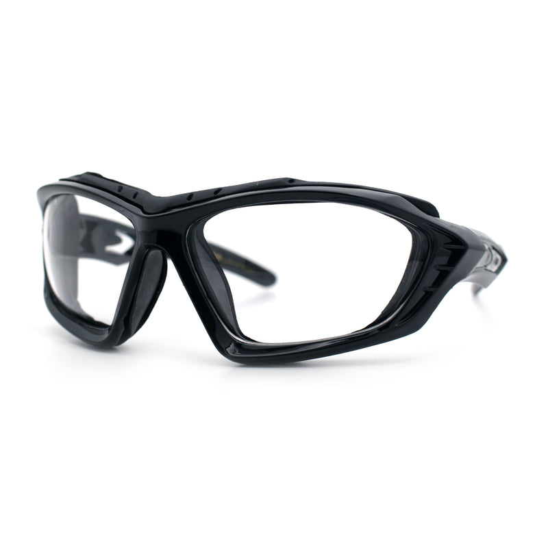 Choppers Clear - Dark Photochromic Lens Mens Foam Padded Wrap Biker Sunglasses