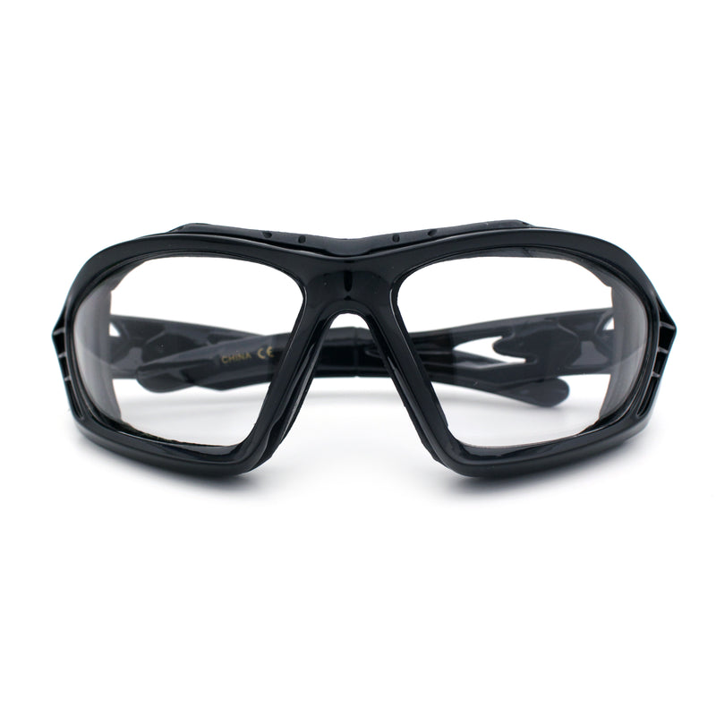 Choppers Clear - Dark Photochromic Lens Mens Foam Padded Wrap Biker Sunglasses