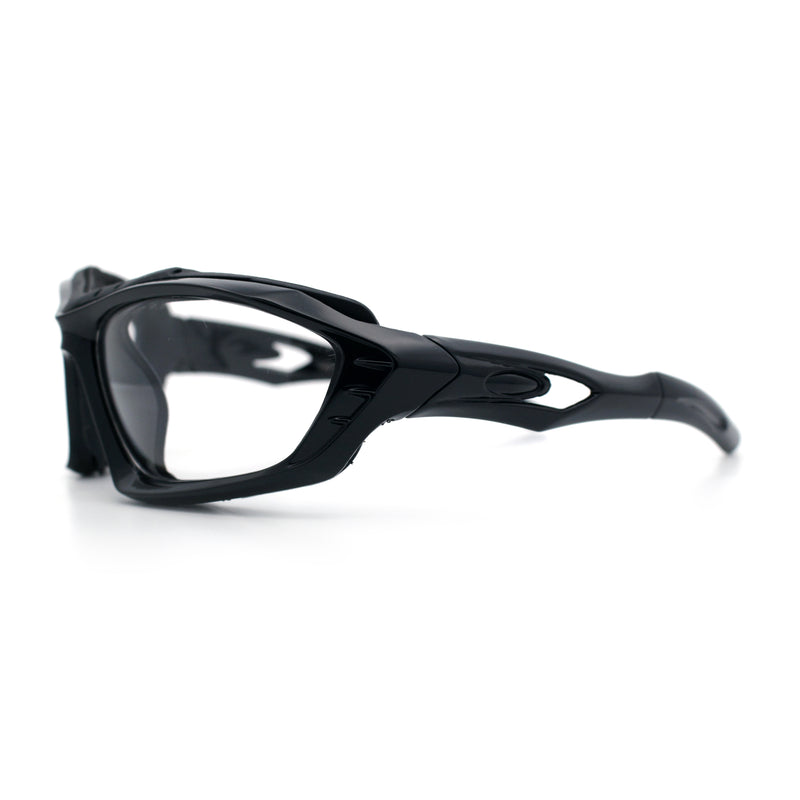 Choppers Clear - Dark Photochromic Lens Mens Foam Padded Wrap Biker Sunglasses