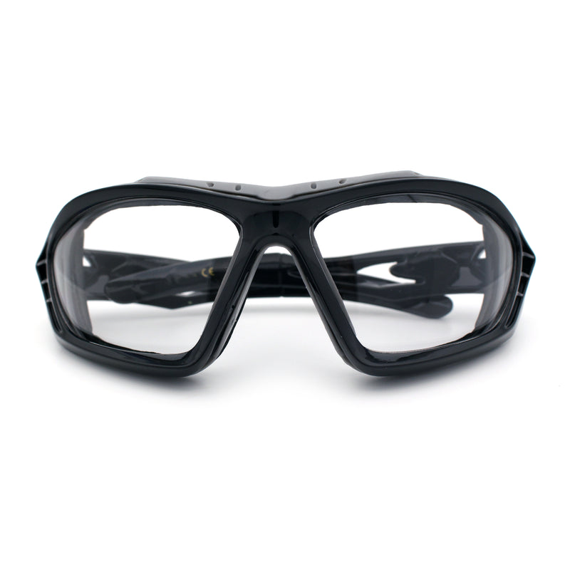 Choppers Clear - Dark Photochromic Lens Mens Foam Padded Wrap Biker Sunglasses