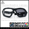 Choppers Clear - Dark Photochromic Lens Mens Foam Padded Wrap Biker Sunglasses