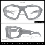 Choppers Clear - Dark Photochromic Lens Mens Foam Padded Wrap Biker Sunglasses