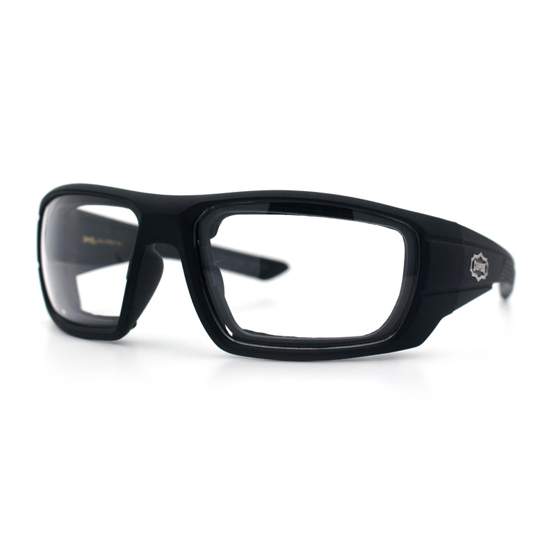 Choppers Photochromic Lens Mens Foam Padded Rectangle Wrap Biker Sunglasses