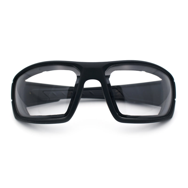 Choppers Photochromic Lens Mens Foam Padded Rectangle Wrap Biker Sunglasses