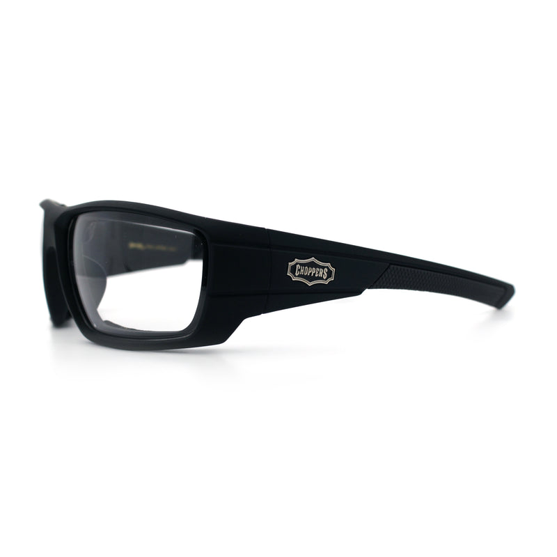 Choppers Photochromic Lens Mens Foam Padded Rectangle Wrap Biker Sunglasses