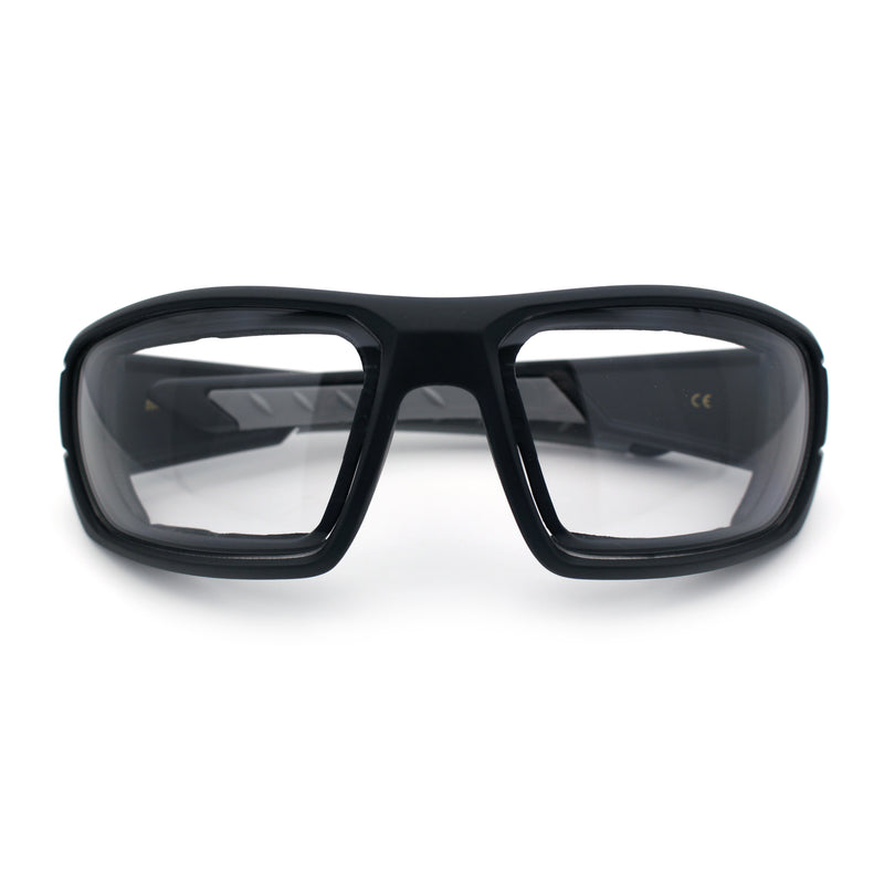Choppers Photochromic Lens Mens Foam Padded Rectangle Wrap Biker Sunglasses