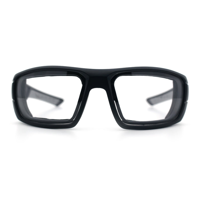 Choppers Photochromic Lens Mens Foam Padded Rectangle Wrap Biker Sunglasses