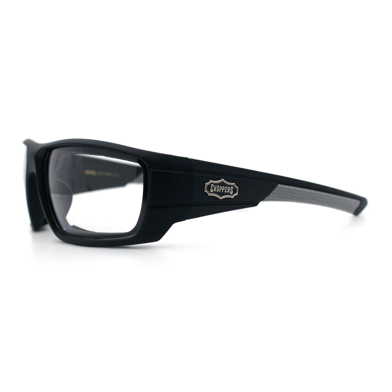 Choppers Photochromic Lens Mens Foam Padded Rectangle Wrap Biker Sunglasses