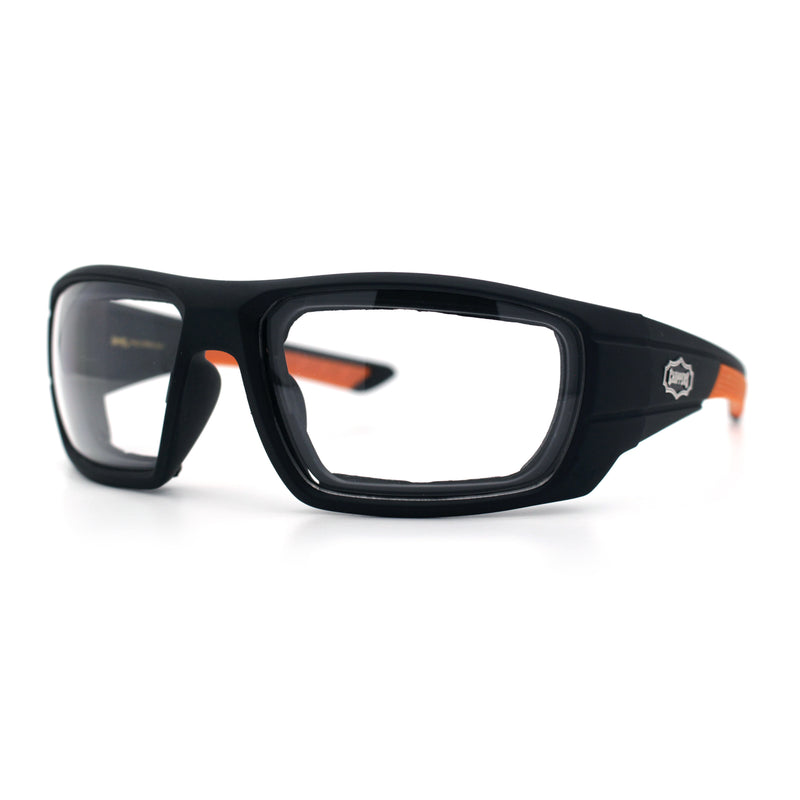 Choppers Photochromic Lens Mens Foam Padded Rectangle Wrap Biker Sunglasses