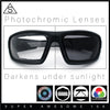 Choppers Photochromic Lens Mens Foam Padded Rectangle Wrap Biker Sunglasses
