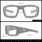 Choppers Photochromic Lens Mens Foam Padded Rectangle Wrap Biker Sunglasses