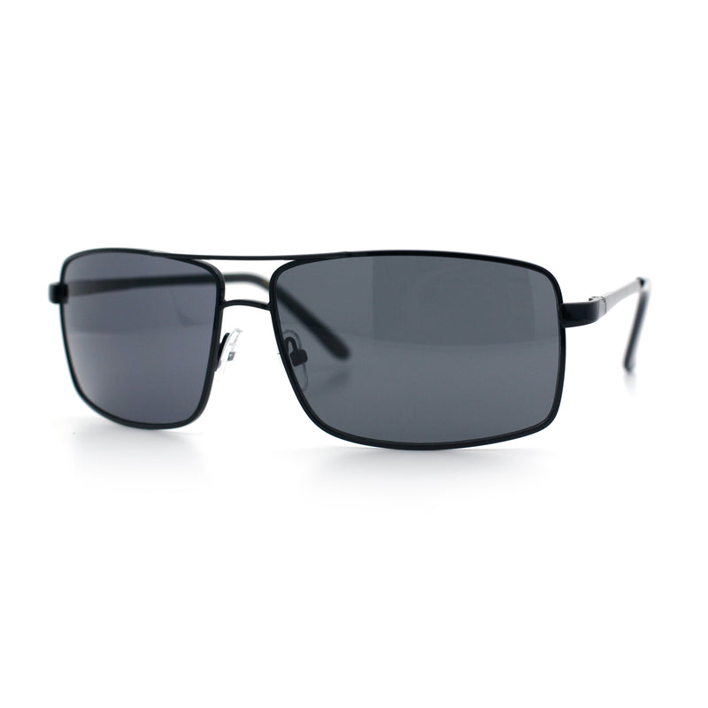 True Dad Shade Manly Rectangle Air Force Navigating Officer Metal Sunglasses