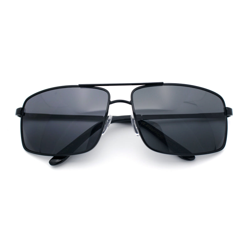 True Dad Shade Manly Rectangle Air Force Navigating Officer Metal Sunglasses