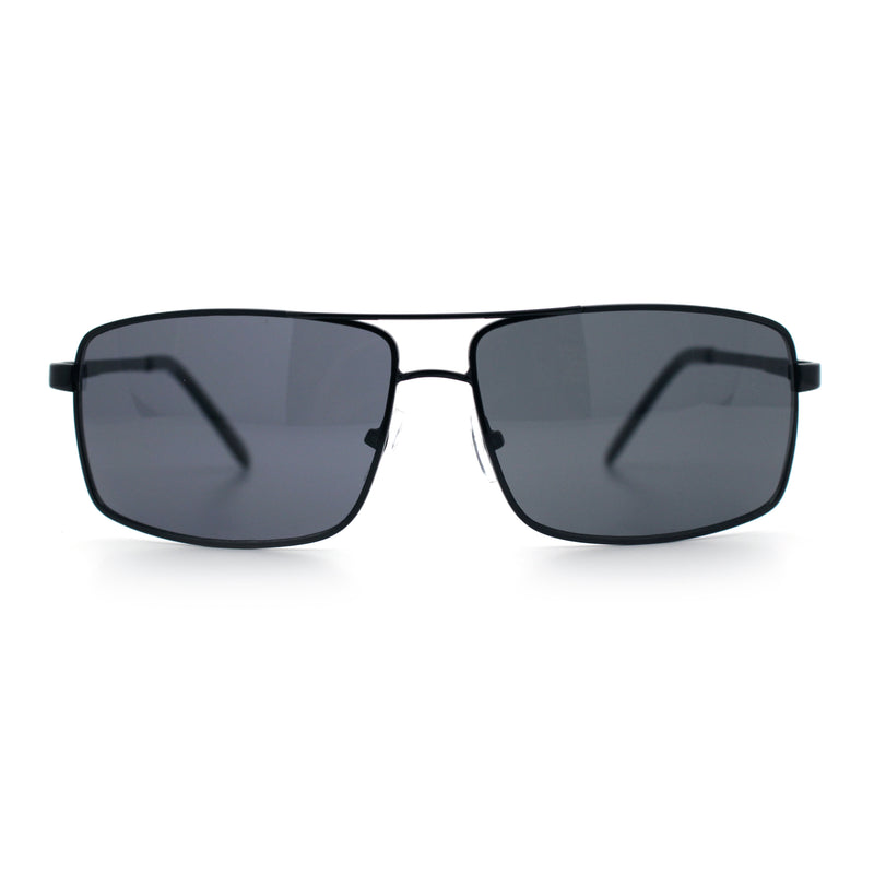 True Dad Shade Manly Rectangle Air Force Navigating Officer Metal Sunglasses