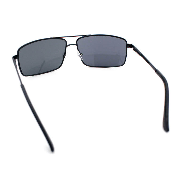 True Dad Shade Manly Rectangle Air Force Navigating Officer Metal Sunglasses