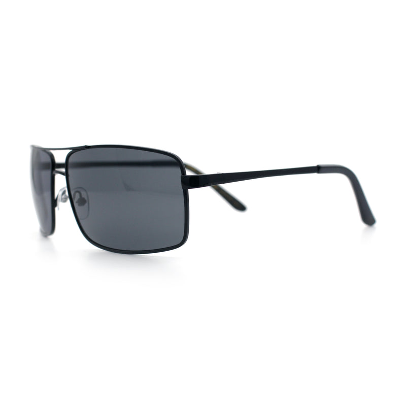 True Dad Shade Manly Rectangle Air Force Navigating Officer Metal Sunglasses