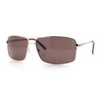 True Dad Shade Manly Rectangle Air Force Navigating Officer Metal Sunglasses
