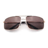 True Dad Shade Manly Rectangle Air Force Navigating Officer Metal Sunglasses