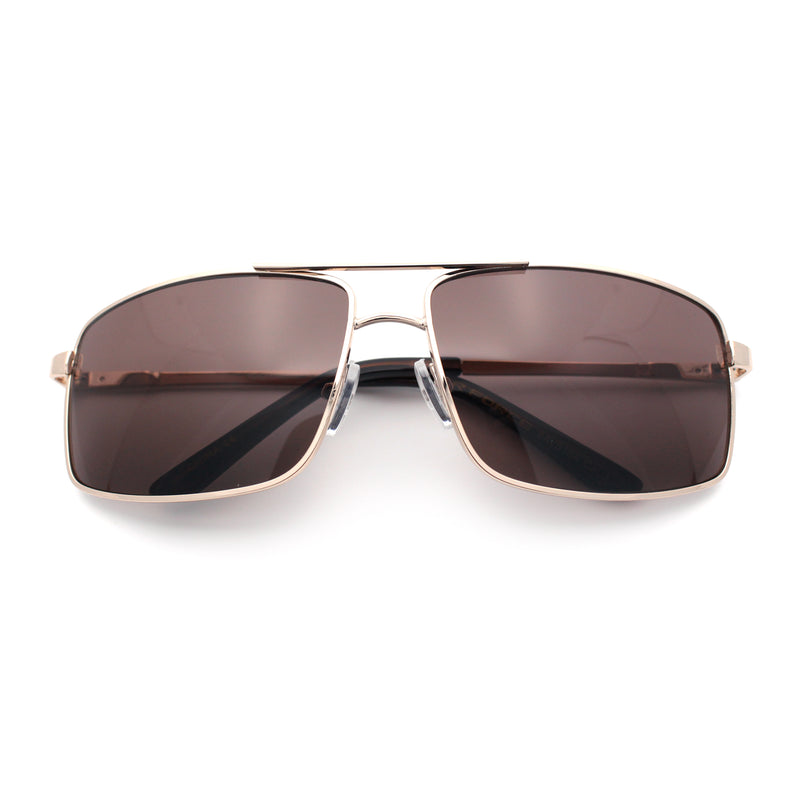 True Dad Shade Manly Rectangle Air Force Navigating Officer Metal Sunglasses