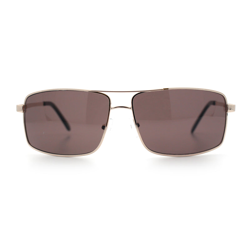 True Dad Shade Manly Rectangle Air Force Navigating Officer Metal Sunglasses
