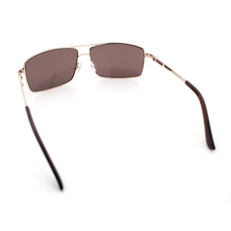 True Dad Shade Manly Rectangle Air Force Navigating Officer Metal Sunglasses