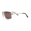 True Dad Shade Manly Rectangle Air Force Navigating Officer Metal Sunglasses