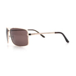 True Dad Shade Manly Rectangle Air Force Navigating Officer Metal Sunglasses