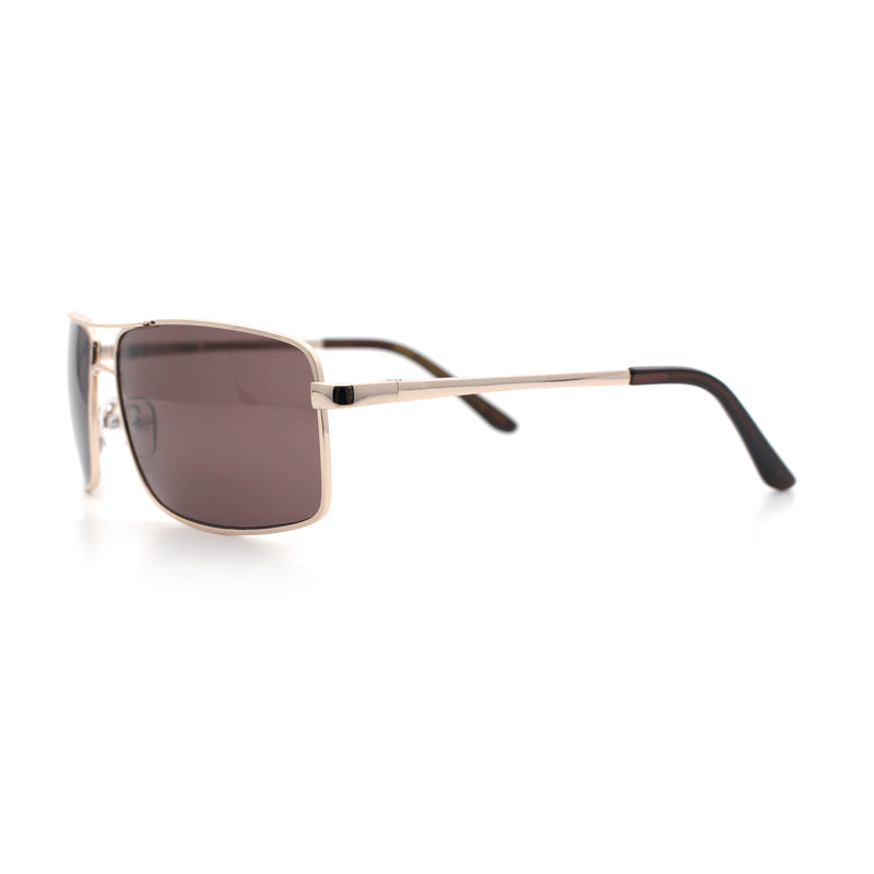 True Dad Shade Manly Rectangle Air Force Navigating Officer Metal Sunglasses