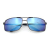 True Dad Shade Manly Rectangle Air Force Navigating Officer Metal Sunglasses