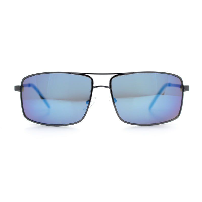 True Dad Shade Manly Rectangle Air Force Navigating Officer Metal Sunglasses