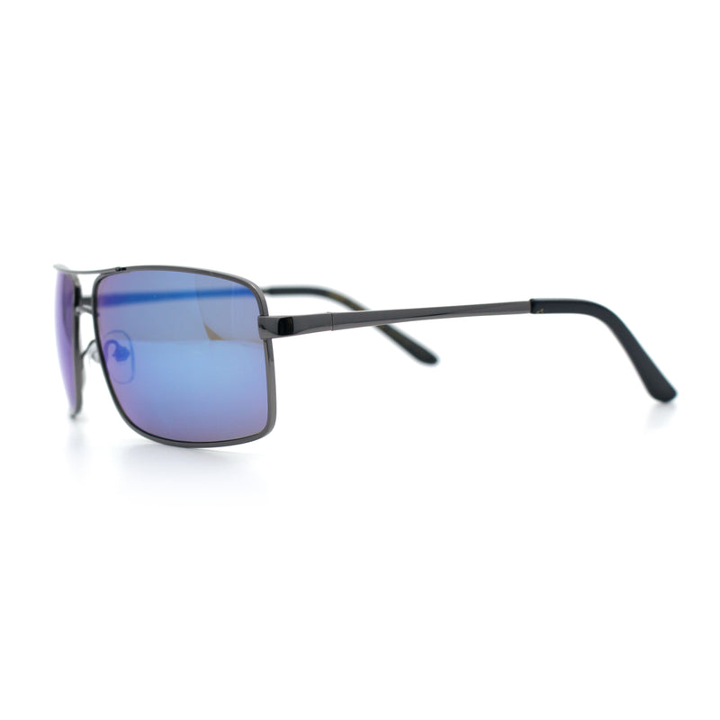 True Dad Shade Manly Rectangle Air Force Navigating Officer Metal Sunglasses